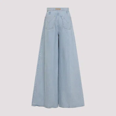 Max Mara Wide-leg High-waist Jeans With Classic Five-pocket Styling In Blue