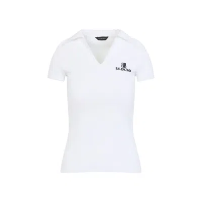 Balenciaga Fitted Viscose Blend T-shirt With Logo Embroidery