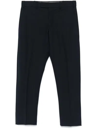 Pt Torino Tailored Blue Trousers With Subtle Crease In Blue
