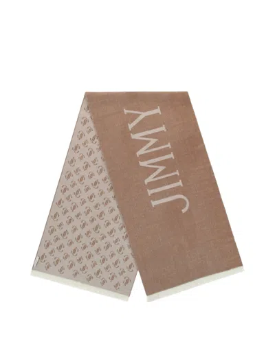 Jimmy Choo Wool Logo Scarf