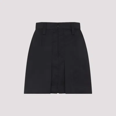 Prada Pleated Recycled Polyamide Skirt With Tailored Fit
