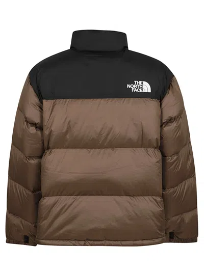The North Face Color Block Puffer Jacket In Rich Brown In Brown