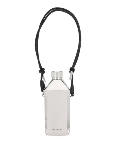 Givenchy Logo Engraved Stainless Steel Water Bottle In White