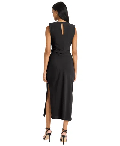 Donna Morgan For Maggy Ruched Side Slit Tank Midi Dress