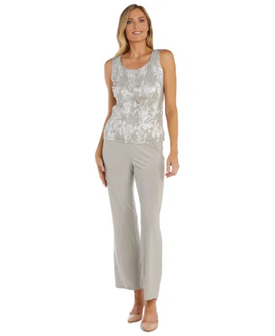 R & M Richards Petite Metallic Swing Jacket, Tank And Pants 3-pc. Set