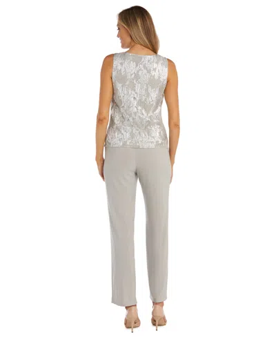 R & M Richards Petite Metallic Swing Jacket, Tank And Pants 3-pc. Set