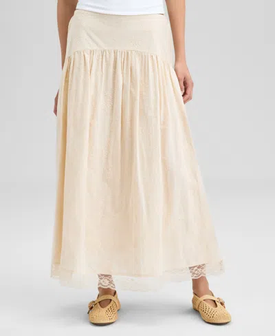 And Now This Women's Drop-yoke Embroidered Maxi Skirt, Exclusively At Macy's