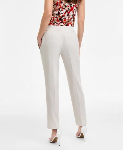 Kasper Women's Stretch Crepe Slim Leg Pant, Regular & Petite Sizes In White