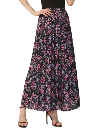 Kimi & Kai Women's Print Box Pleat Maxi Skirt