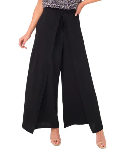 Cece Women's High-rise Side-overlap Self-tie Pants In Blue