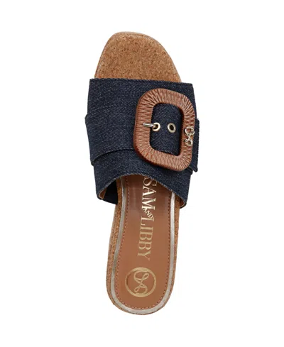 Sam & Libby Women's Crysta Buckle Platform Wedge Sandals