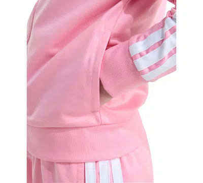 Adidas Originals Toddler & Little Girls Tricot Long-sleeve Essential 3-stripe Tricot Track Jacket & Pants, 2 Piece Se In Pink