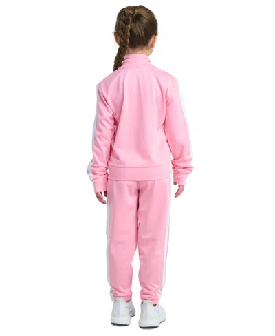 Adidas Originals Toddler & Little Girls Tricot Long-sleeve Essential 3-stripe Tricot Track Jacket & Pants, 2 Piece Se In Pink
