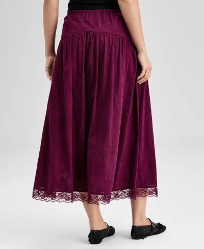 And Now This Women's Drop-yoke Embroidered Maxi Skirt, Exclusively At Macy's
