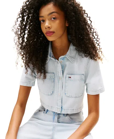 Tommy Jeans Women's Claire High-rise Wide-leg Jeans In White