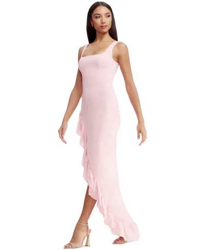 Dress The Population Women's Charlene Ruffled High-low Gown