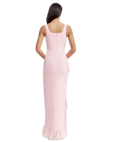 Dress The Population Women's Charlene Ruffled High-low Gown
