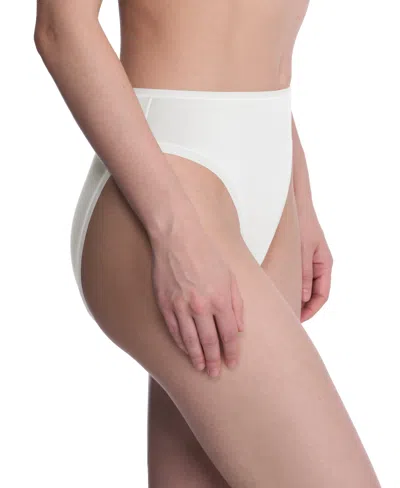 Natori Women's Bliss Bare Cotton High-cut Brief Underwear 772346 In White