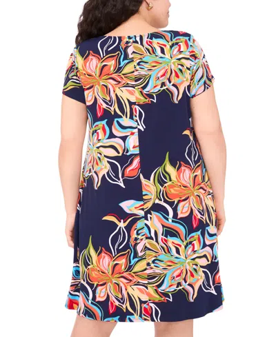 Msk Plus Size Short-sleeve Jersey Shift Dress