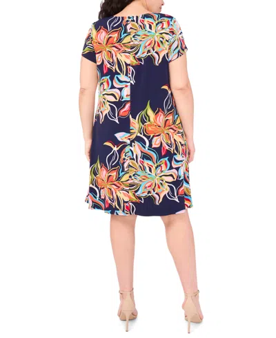 Msk Plus Size Short-sleeve Jersey Shift Dress