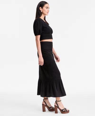 Inc International Concepts Women's Crochet-trim Maxi Skirt, Exclusively At Macy's