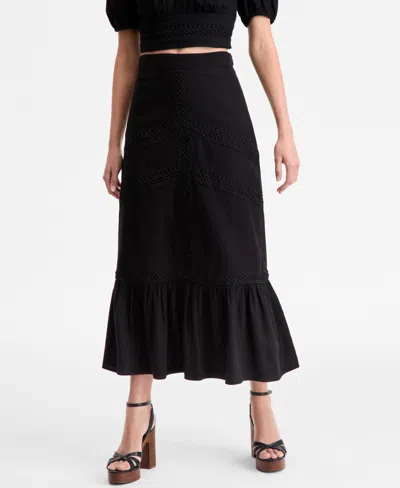 Inc International Concepts Women's Crochet-trim Maxi Skirt, Exclusively At Macy's