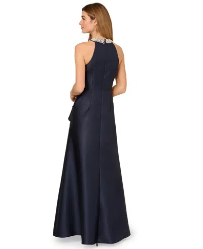 Adrianna Papell Women's Embellished Halter Ball Gown