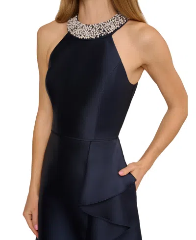 Adrianna Papell Women's Embellished Halter Ball Gown