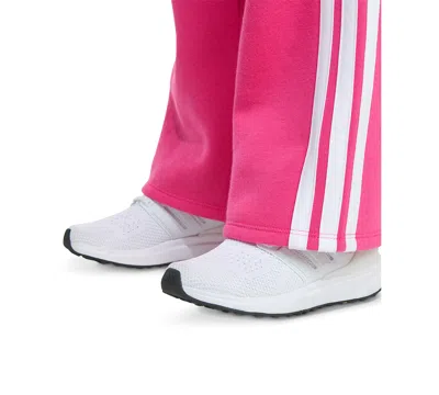 Adidas Originals Toddler & Little Girls Full-zip 3-stripe Hooded Fleece Jacket & Wide-leg Pants, 2 Piece Set In Pink