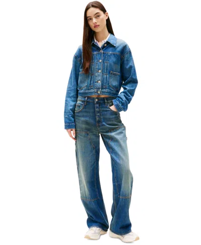 Tommy Jeans Women's Cotton Embroidered Denim Jacket