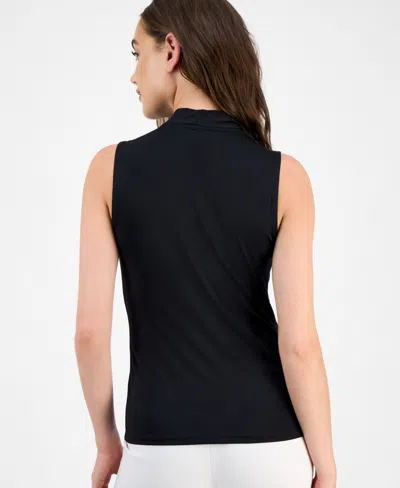 Anne Klein Ruched Surplice V-neck Knit Top