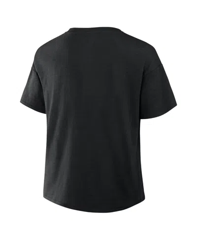 Fanatics Women's Black Utah Mammoth Combo Stadium Slub Boxy T-shirt