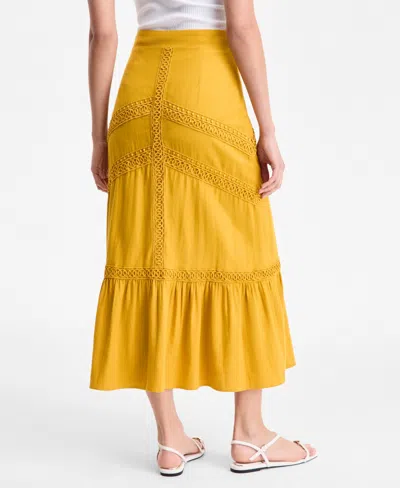 Inc International Concepts Women's Crochet-trim Maxi Skirt, Exclusively At Macy's