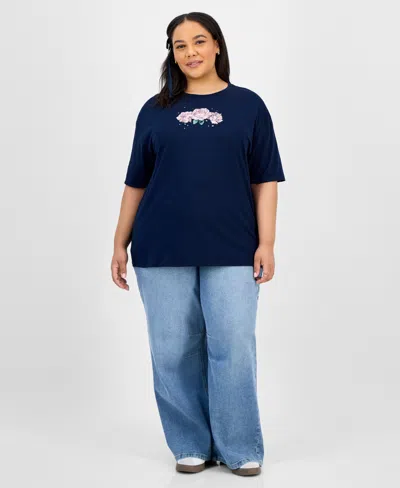 Rebellious One Trendy Plus Size Good Vibes T-shirt