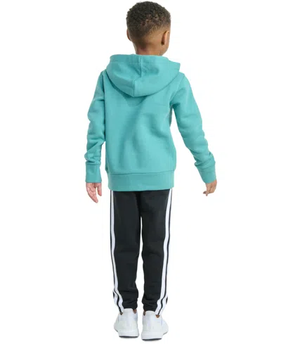 Adidas Originals Toddler & Little Boys Long-sleeve Graphic Fleece Pullover Hoodie & Jogger Pants, 2 Piece Set In Green
