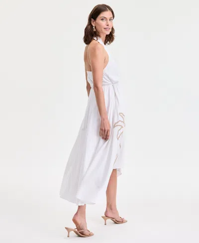 Inc International Concepts Women's Palm Eyelet Halter Dress, Exclusively At Macy's