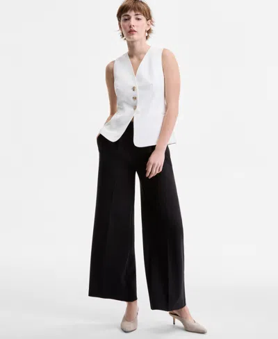 Hugo Boss V-neck Buttoned Waistcoat In White