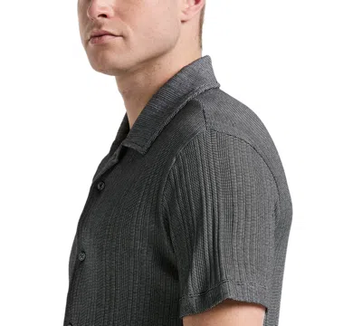 Perry Ellis Men's Ribbed Stripe Shirt In Gray
