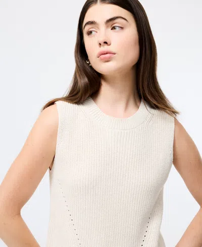 French Connection Mozart Crop Sweater Vest In Neutral