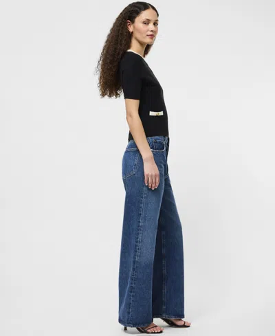 French Connection Babysoft Short Sleeve Sweater In Black