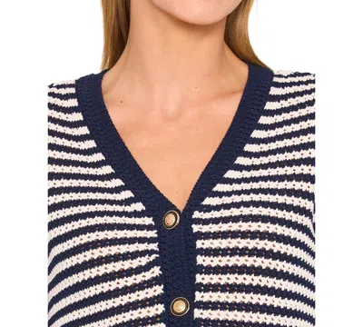 Cece Stripe Open Stitch Cardigan