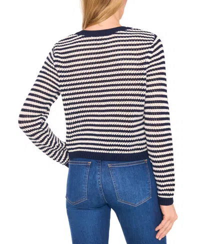 Cece Stripe Open Stitch Cardigan