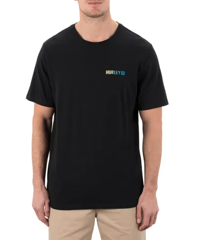 Hurley Men's Fern Gradient Short Sleeve T-shirt In Black