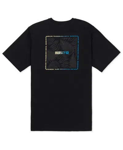 Hurley Men's Fern Gradient Short Sleeve T-shirt In Black