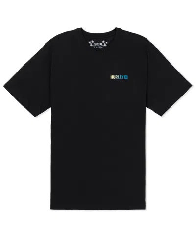 Hurley Men's Fern Gradient Short Sleeve T-shirt In Black
