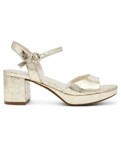 Anne Klein Women's Piper Platform Block Heel Dress Sandals