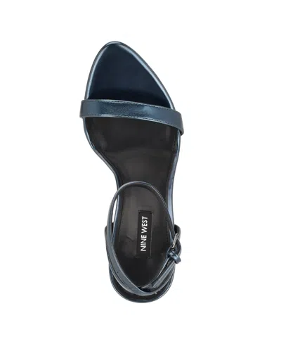 Nine West Reina Ankle Strap Sandal In Blue