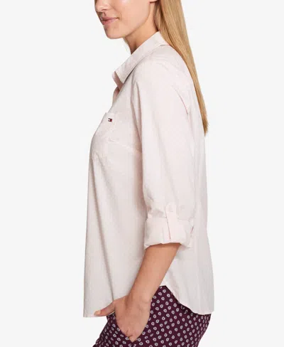 Tommy Hilfiger Women's Cotton Pinstripe Button-down Shirt