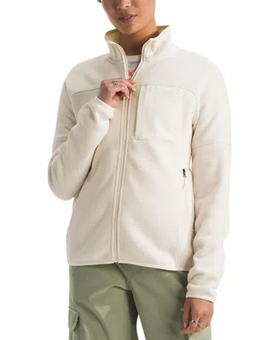 The North Face Extreme Pile Cropped Polar Fleece Sweater In Neutral