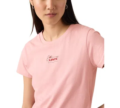 Levi's Women's Perfect Graphic Logo Cotton T-shirt In Pink